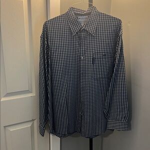 Columbia Dark Blue Plaid Shirt